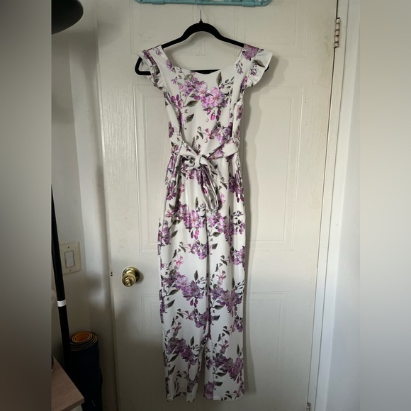 Belle Badgley Mischka Girls Floral Poly Jumpsuit - Picture 2 of 10